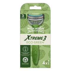 Ühekordne raseerija meestele Wilkinson Sword Xtreme3​​ECO, 4 tk hind ja info | Raseerimisvahendid | kaup24.ee