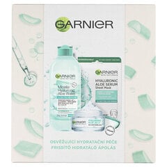 Näohoolduskosmeetika komplekt Garnier Hyaluronic Aloe Box naistele: rahustav näogeel, 50 ml + mitsellaarvesi, 400 ml + näomask, 28 g цена и информация | Кремы для лица | kaup24.ee