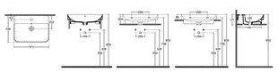 Умывальник встраиваемый в столешницу Sott Aqua белый, 57x44см цена и информация | Раковины | kaup24.ee