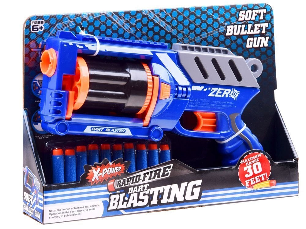 Vahtkuulidega jahipüss Blaster, sinine hind ja info | Poiste mänguasjad | kaup24.ee
