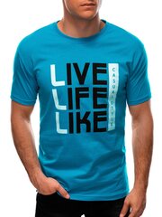 рубашка с длинными рукавами L152 - темно-синяя цена и информация | Мужские футболки | kaup24.ee