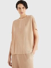 Женская футболка Tommy Hilfiger Short Sleeve T-Shirt UW0UW04873ABH 545667876, песочный цена и информация | Футболка женская | kaup24.ee