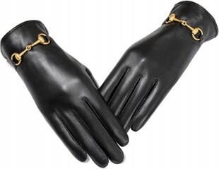 Женские кожаные перчатки GOLDEN с пряжкой BLACK ELEGANT RKW14-S цена и информация | Женские перчатки | kaup24.ee