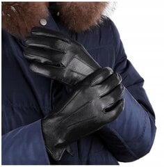 Мужские кожаные флисовые перчатки BLACK ELEGANT RKW7A-XL цена и информация | Женские перчатки | kaup24.ee