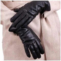 Женские кожаные перчатки черный утепленный медведь BLACK ELEGANT RKW12-XL цена и информация | Женские перчатки | kaup24.ee