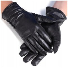 Женские кожаные перчатки черный утепленный медведь BLACK ELEGANT RKW11B-XL цена и информация | Женские перчатки | kaup24.ee