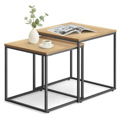 Комплект из 2-х кофейных столиков Leobert, коричневый/черный цена и информация | Журнальные столики | kaup24.ee