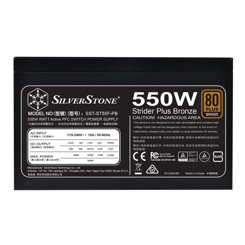 Silverstone ST55F-PB (SST-ST55F-PB) hind ja info | Toiteplokid (PSU) | kaup24.ee