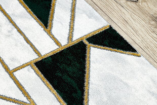 Бегун EMERALD эксклюзивный 1015 гламур, стильный Мрамор, геометричес бутылочно-зеленый / золото 100 cm цена и информация | Ковры | kaup24.ee