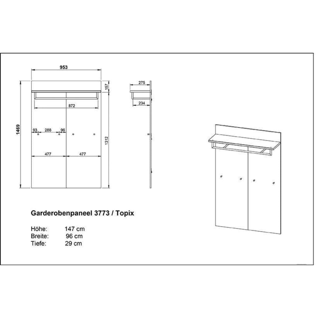 Riidenagi Topix 96, valge/hall hind ja info | Riidestanged ja nagid | kaup24.ee