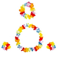 Набор Гавайское ожерелье гирлянда браслеты 4 предмета. цена и информация | Карнавальные костюмы | kaup24.ee