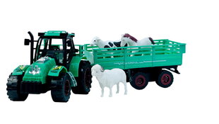 Трактор фермер полуприцеп с животными корова лошадь овцы цена и информация | Развивающий мелкую моторику - кинетический песок KeyCraft NV215 (80 г) детям от 3+ лет, бежевый | kaup24.ee