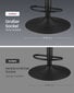 2-osaline toolide komplekt Vasagle, must hind ja info | Söögitoolid, baaritoolid | kaup24.ee