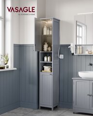 Шкаф для ванной Songmics, 30x30x170 см, серый цена и информация | Шкафчики для ванной | kaup24.ee