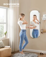 Зеркальный шкаф Songmics, белый цена и информация | Шкафчики для ванной | kaup24.ee