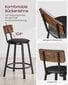 2-osaline toolide komplekt Vasagle, pruun/must hind ja info | Söögilaua toolid, köögitoolid | kaup24.ee