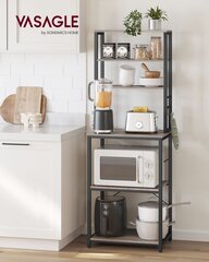 Кухонная полка Songmics, 40x60x167 см, черный цена и информация | Полки | kaup24.ee
