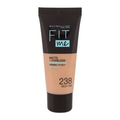 Жидкая тональная основа Maybelline  FIT ME Matte 128 Warm Nude, 30мл цена и информация | Пудры, базы под макияж | kaup24.ee