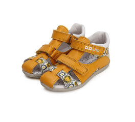 Кожаные сандалии D.D.Step для мальчика G075-41154A, жёлтые цена и информация | Детские сандали | kaup24.ee