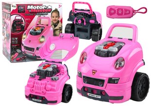 Mänguauto mootori töökoda DIY, roosa цена и информация | Игрушки для девочек | kaup24.ee