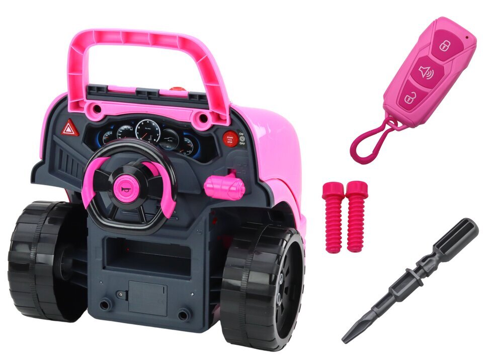 Mänguauto mootori töökoda DIY, roosa hind ja info | Tüdrukute mänguasjad | kaup24.ee