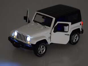 Игрушечный внедорожник Jeep Wrangler 1:32, белый цена и информация | Игрушки для мальчиков | kaup24.ee