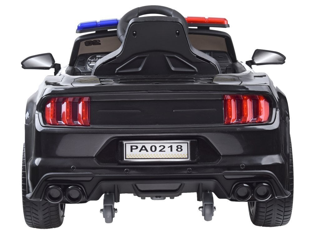 Ühekohaline elektriauto Policija Ford Mustang, must hind ja info | Laste elektriautod | kaup24.ee
