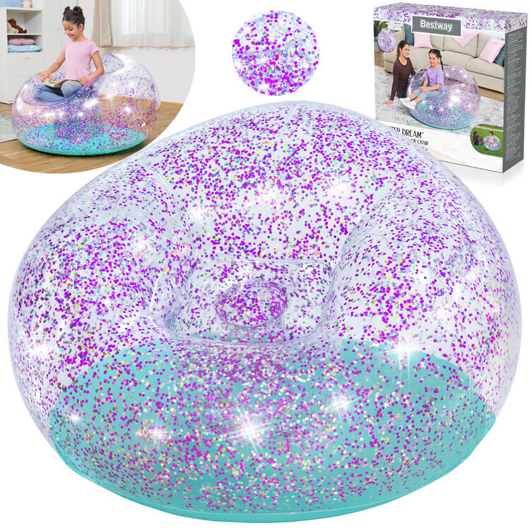 Täispuhutav tool Bestway Glitter Dream, 114x112x66cm hind ja info | Täispuhutavad madratsid ja mööbel | kaup24.ee