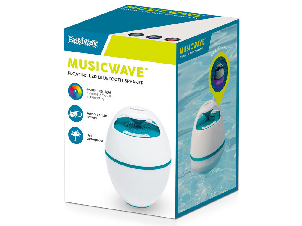 MusicWave ujuv basseinikõlar Bestway Bluetoothi ​​ja LED-tuledega hind ja info | Basseinitehnika | kaup24.ee