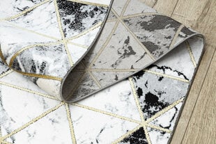 Бегун EMERALD эксклюзивный 1020 гламур, стильный Мрамор, треугольники бутылочно-зеленый / золото 70 cm цена и информация | Ковры | kaup24.ee