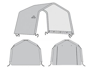 Varikatus, 3,7x3,7 m, hall hind ja info | Kuurid ja aiamajad | kaup24.ee