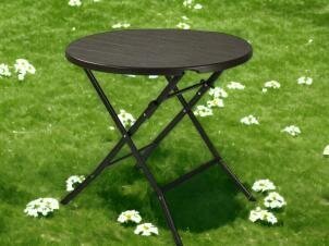Круглый стол Wood, Ø 80x74 см, коричневый цена и информация | Садовые столы, столики | kaup24.ee