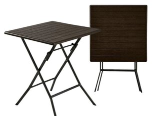 Kokkupandav laud Wood, 61x61 cm, pruun hind ja info | Aialauad | kaup24.ee