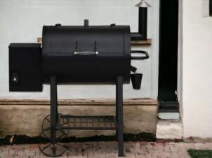 Grill ja suitsuahi Houston, 52x120x132cm, must hind ja info | Grillid | kaup24.ee