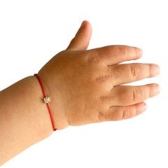 Punasest niidist õnne käevõru lastele strassiga teemandiga hind ja info | Laste aksessuaarid | kaup24.ee