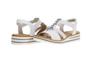 Sandaalid naistele Rieker 90182, valge hind ja info | Naiste sandaalid | kaup24.ee