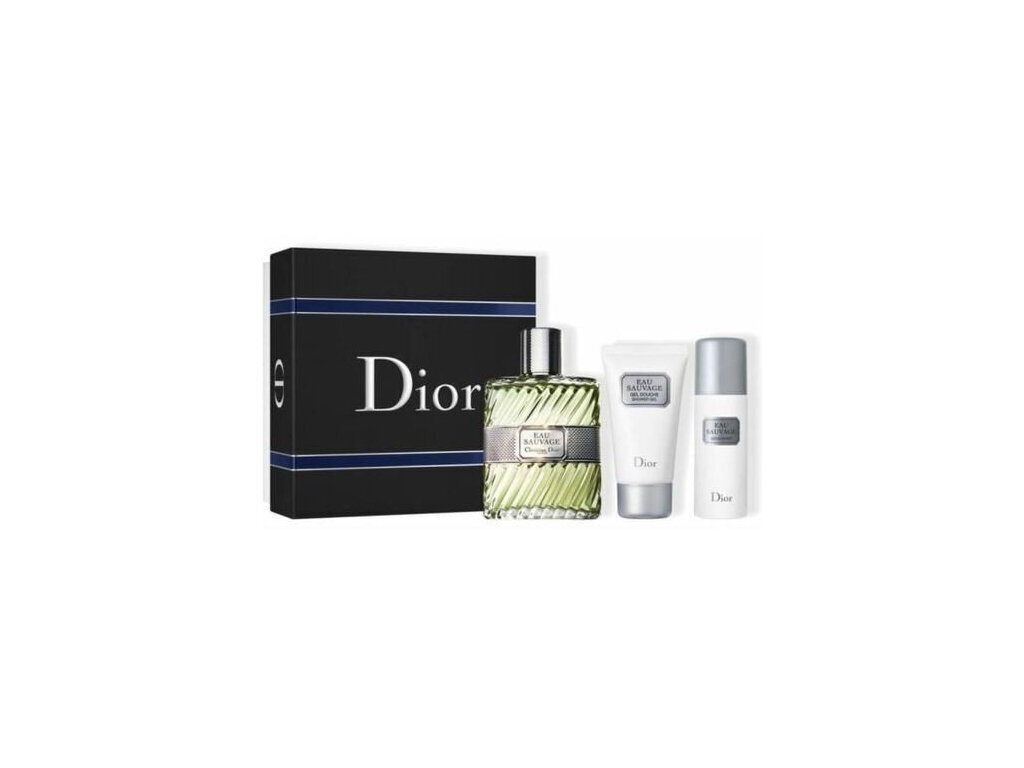 Dior Eau Sauvage Gift set EDT 100 ml, shower gel 50 ml and deo spray 50 ml 100ml hind ja info | Lõhnastatud kosmeetika meestele | kaup24.ee
