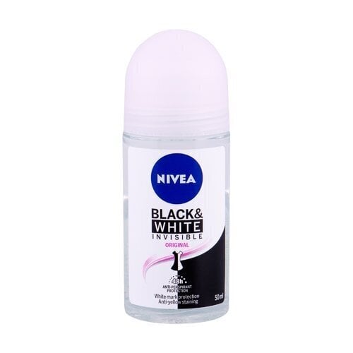 Rulldeodorant Nivea Invisible For Black & White 48h Antiperspirant Clear, 50ml hind ja info | Deodorandid | kaup24.ee