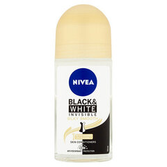 Rulldeodorant Nivea Invisible Black & White Silky Smooth, 50 ml цена и информация | Дезодоранты | kaup24.ee