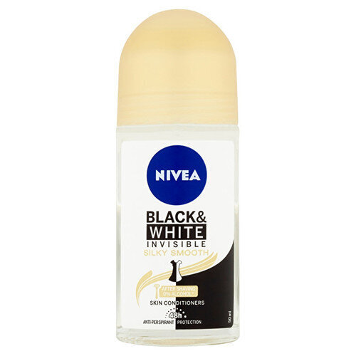 Rulldeodorant Nivea Invisible Black & White Silky Smooth, 50 ml цена и информация | Deodorandid | kaup24.ee