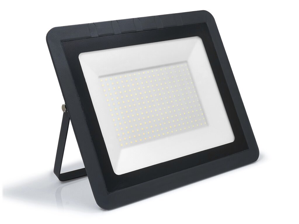 LED halogeenprožektor, 200W, must, külm valge hind ja info | Taskulambid, prožektorid | kaup24.ee