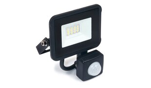 LED prožektor - liikumisandur halogeen, 10W, must, soe valge цена и информация | Фонарики, прожекторы | kaup24.ee