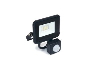 LED prožektor - liikumisandur halogeen, 10W, must, soe valge hind ja info | Taskulambid, prožektorid | kaup24.ee