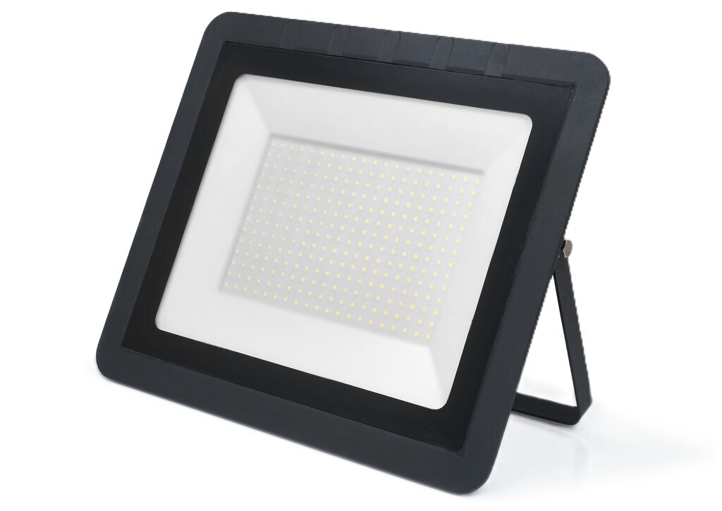 LED halogeenprožektor, 200W, must, neutraalne valge цена и информация | Taskulambid, prožektorid | kaup24.ee