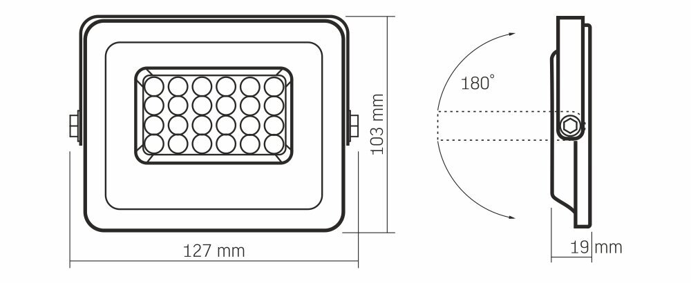 LED halogeenprožektor, 20W, valge, neutraalne valge hind ja info | Taskulambid, prožektorid | kaup24.ee