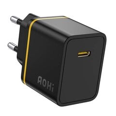 AOHI Wall charger A325 USB-C 30W (black) цена и информация | Зарядные устройства для телефонов | kaup24.ee