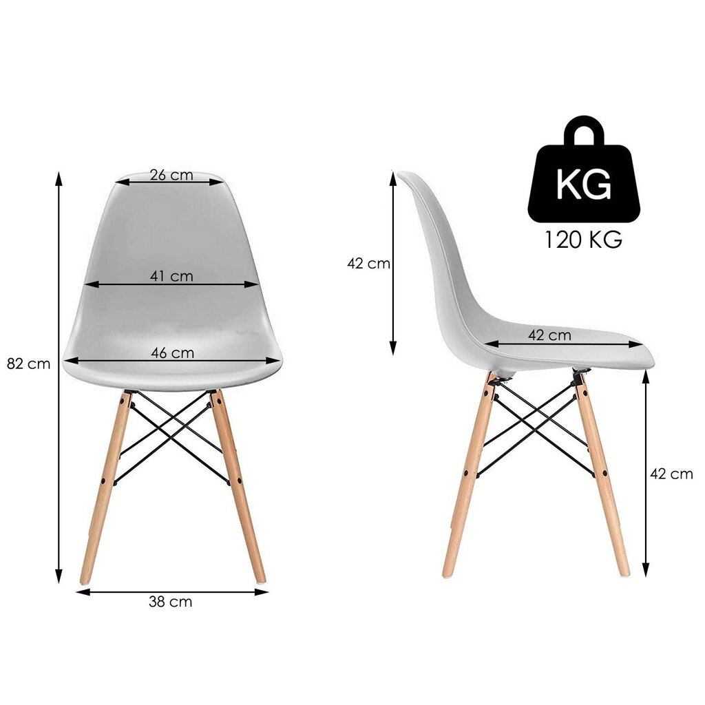 Milano tool Springos DC0004 helehall hind ja info | Söögitoolid, baaritoolid | kaup24.ee