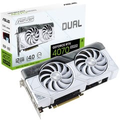 Asus Dual GeForce RTX 4070 Super White Edition (90YV0K85-M0NA00) цена и информация | Видеокарты | kaup24.ee