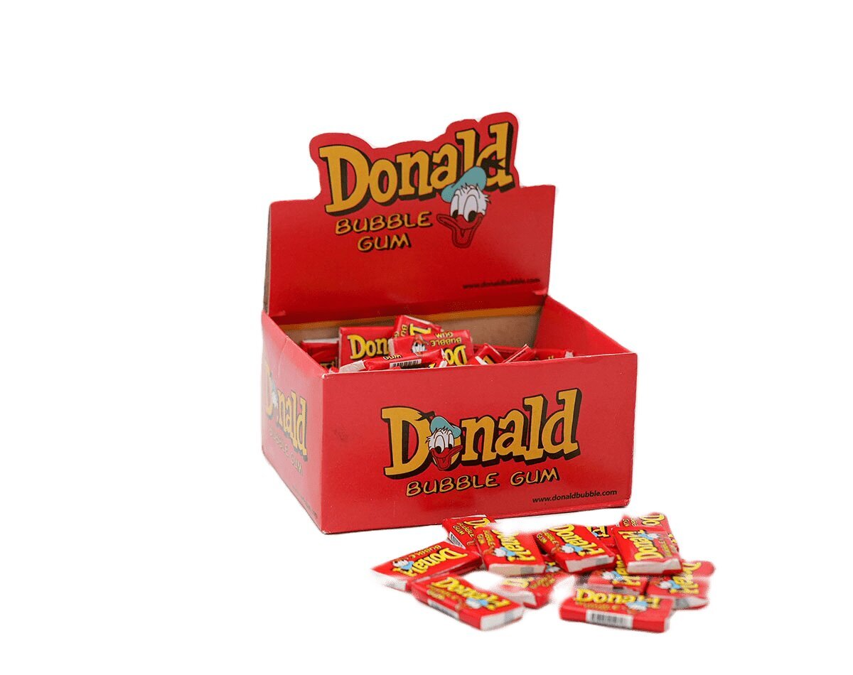 Närimiskumm Donald Red, 4,5 g x 100 tk hind ja info | Maiustused | kaup24.ee