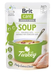 Kalkunisupp kassidele Brit Care Soup with Turkey, 75g цена и информация | Кошачьи консервы | kaup24.ee